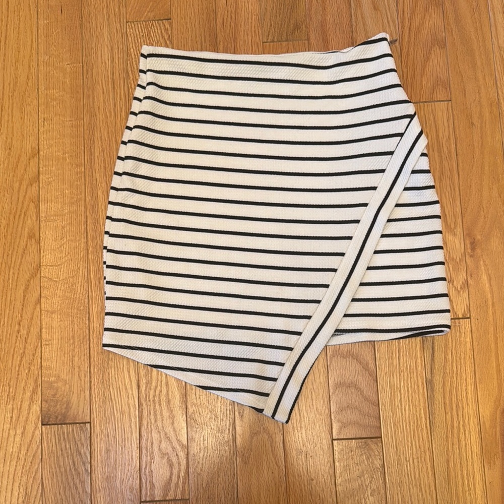 Striped Black and White Women's Skirt
